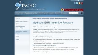 Texas Association of Community Health Centers - Medicaid EHR ...