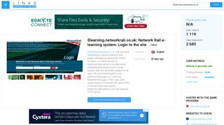 Visit Elearning.networkrail.co.uk - Network Rail e-learning system ...