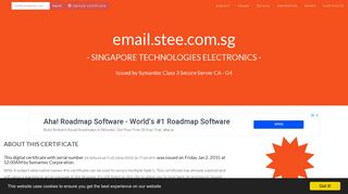 email.stee.com.sg by Singapore Technologies Electronics with 4 ...