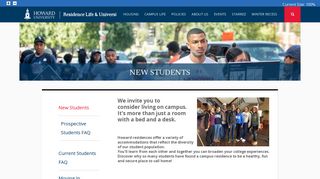 New Students | Howard University Residence Life