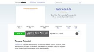 Eptw.adco.ae website. Request Rejected.