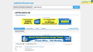 eptw.adco.ae at WI. Request Rejected - Website Informer