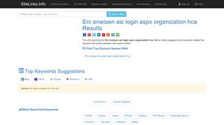 Erc enwisen asi login aspx organization hca Results - SiteLinks.Info