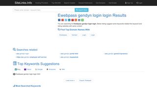 Ewebpass gendyn login login Results For Websites Listing