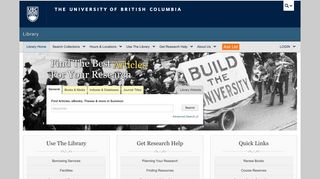 University of British Columbia Library | UBC Library Home