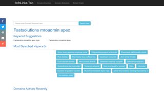 Fastsolutions mroadmin apex Search - InfoLinks.Top