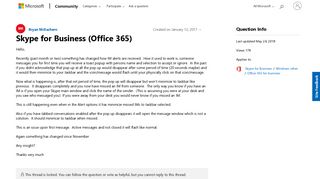 Skype for Business (Office 365) - Microsoft Community