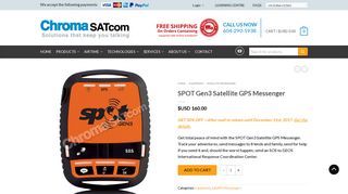SPOT Gen3 Satellite GPS Messenger - $169.99 - Iridium Airtime