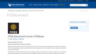 FOSS Assessment Corner: FOSSmap - Delta Education