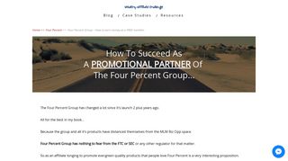Four Percent Group – How to earn money as a FREE member ...