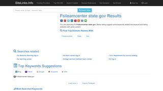 Fsilearncenter state gov Results For Websites Listing - SiteLinks.Info