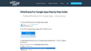 WiseStamp For Google Apps Step by Step Guide