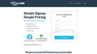 Plans and Pricing | Email signature for teams | WiseStamp