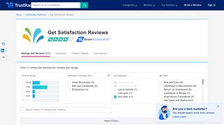 Get Satisfaction Reviews & Ratings | TrustRadius