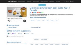 Gipinmate pinweb login aspx custid 42211 Results For Websites Listing