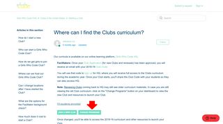 Where can I find the Clubs curriculum? – Girls Who Code FAQ