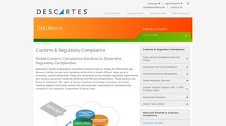 Customs Compliance & Regulatory Compliance | Global ... - Descartes