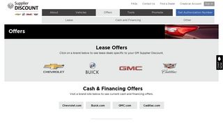 Offers | Supplier Discount - GM Supplier Discount