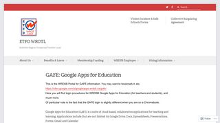 GAFE: Google Apps for Education – ETFO WROTL