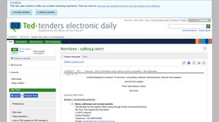Services - 138254-2017 - TED Tenders Electronic Daily