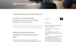 Business Intelligence Competency Center BICC - erpsurvival.com