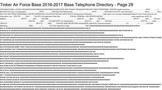 Tinker Air Force Base 2016-2017 Base Telephone Directory - Page 29