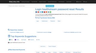 Login healthstream password reset Results For Websites Listing