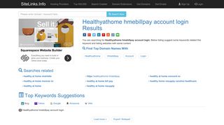 Healthyathome hmebillpay account login Results For Websites Listing