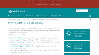 Home Care Equipment | Atrium Health