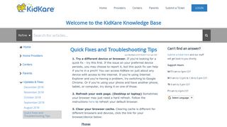 Quick Fixes and Troubleshooting Tips | KidKare