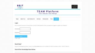 Login - Brit Insurance TEAM Platform