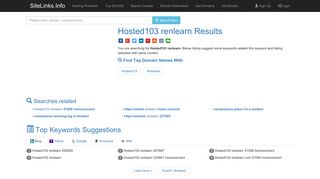 Hosted103 renlearn Results For Websites Listing - SiteLinks.Info