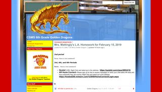 Mrs. Mattingly's L.A. Homework for January 18, 2019 - CSMS 6th ...