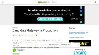 Candidate Gateway in Production - IT Toolbox