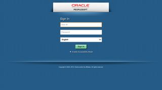 Oracle PeopleSoft Sign-in - HR/CMS