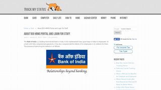 About BOI HRMS Portal and Login for Staff - Track my Status