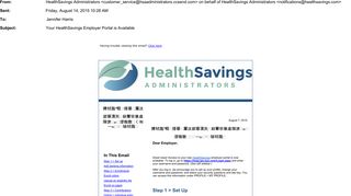 Employer portal - Health Savings Administrators