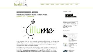 Introducing Healthinc illume - Patient Portal | Healthinc | OCCAM RIS ...
