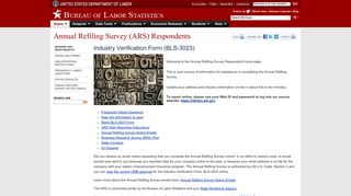 Industry Verification Form (BLS-3023) - Bureau of Labor Statistics