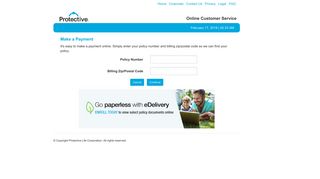 Make A One-Time Payment - Myaccount.protective.com