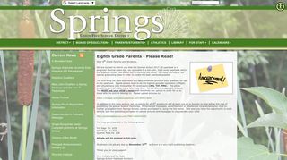Current News - Springs Union Free School District