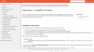 PaperVision - ImageSilo Connector - frevvo 63 - Confluence
