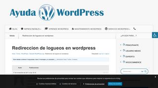 Redireccion de logueos en wordpress • Ayuda WordPress