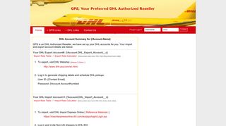 Email / SF / DHL Account Summary / C16A219SF222215 - GPS
