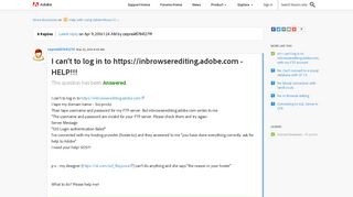 I can't to log in to https://inbrowserediting.a... | Adobe ...
