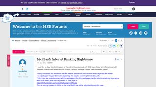 Icici Bank Internet Banking Nightmare - MoneySavingExpert.com Forums