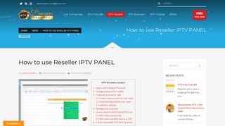 How to use Reseller IPTV PANEL - LiveTV Global | Best IPTV ...
