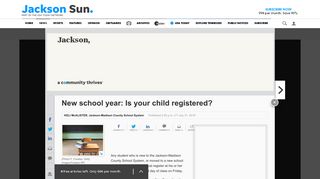 JMCSS school registration - The Jackson Sun
