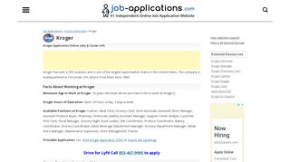 Kroger Application, Jobs & Careers Online - Job-Applications.com