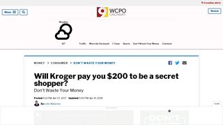 Will Kroger pay you $200 to be a secret shopper? - WCPO.com